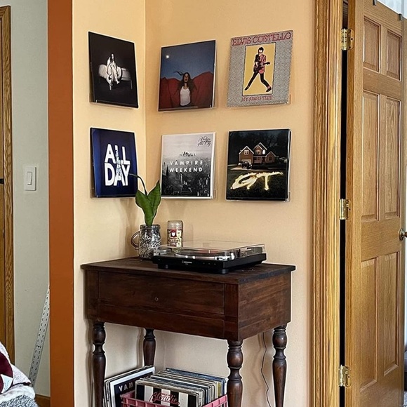 Niubee Vinyl Record Clear Wall Shelf Set - Picture 5 of 10